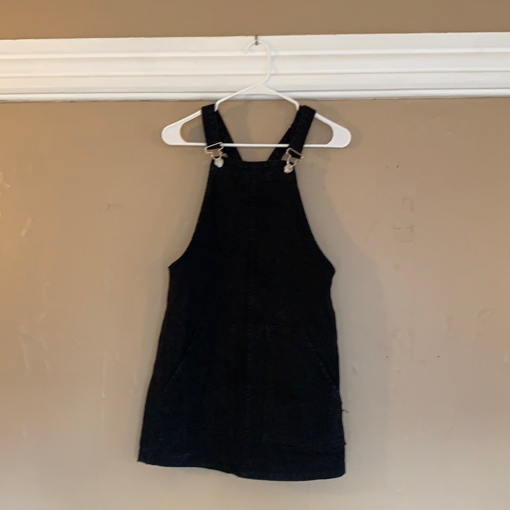 Black overall dress